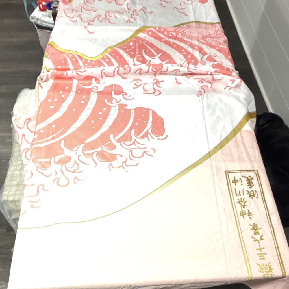 Pink & White Abstract Table Cloth Rectangular 78" x 59"